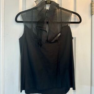 Roland Mouret Silk Black Sleeveless Top/Shell Sz 4